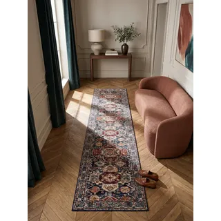 KADIMA DESIGN Berber Küchenläufer 66 x 300 cm Blau