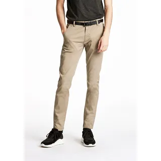 Lindbergh "Chinos slim fit Herren, Gr. 30, Länge 34, beige (dk sand), Obermaterial: 98% Baumwolle, 2% Elasthan, unifarben, slim fit, Hosen