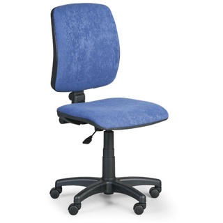 Bürostuhl, Schreibtischstuhl TORINO II ohne Armlehnen, blau