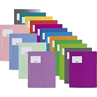 18 Brunnen Marken-Schnellhefter A4 Hartplastik in 18 Farben - Grün/Grau/Violett/Silber/Gelb/Orange/Blau/Hellblau/Rosa/Rot/Weiß/Braun/Türkis