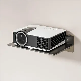 PQPQLI Projektor Wandregal Metall Wandboard Schweberegal Mit Kabelloch Universelle Wandhalterung Für Projektoren, Router Und Set-Top-Boxen Minimalistisches Design(Gun Grey,32 * 20cm)