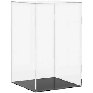 vidaXL Vitrine Transparent 14 x 14 x 22 cm Schwarz/Transparent