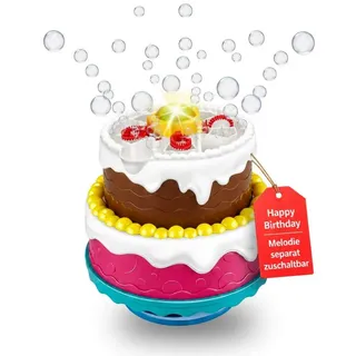 alldoro Seifenblasenmaschine Torte mit LED-Licht Bunte Seifenblasenkanone