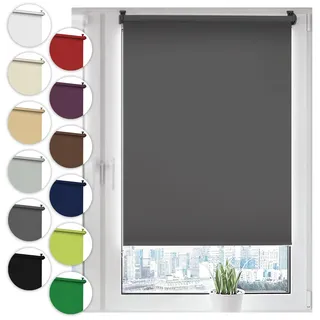 Sonello Verdunkelungsrollo Klemmfix ohne Bohren Rollo 110cm x 150cm Grau | Fenster Rollos Für Innen, Klemmrollo, Verdunklungsrollo, Sonnenschutzrollo, Seitenzugrollo für Fenster & Türen, Fensterrollo