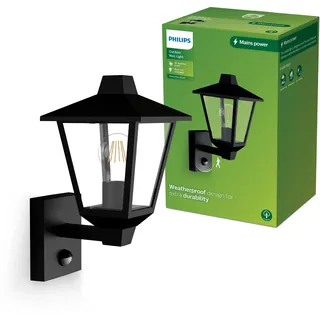 Philips Außenwandleuchte Metall 32,0 cm E27 schwarz