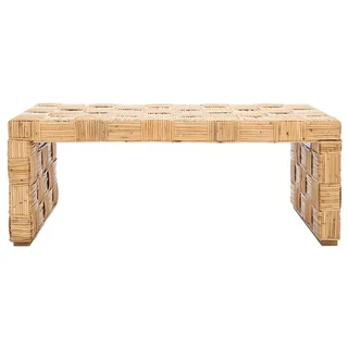 SAFAVIEH Modern Akzenttisch Rattan, Natürlich, 65 x 120 x 45