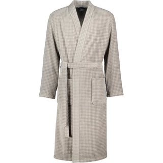 Cawö Herrenbademantel Waffelpique 5508 Kimono Frottier, Kimono, 100% Baumwolle grau XL