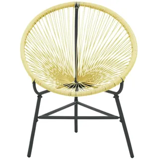 vidaXL Polyrattan Garten-Acapulco Stuhl 69 x 66 x 87 cm beige