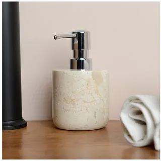 wohnfreuden Seifenspender Marmor Seifenspender Lasa creme, 30836