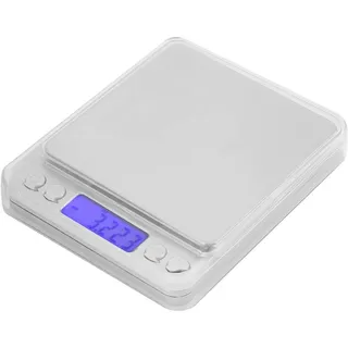 500/0,01 G Große Skala, Mini, Neuartige Mini-Waage, Küchenwaage, Digitale Küche, Kochen, Lebensmittelwaage, Edelstahl, Hintergrundbeleuchtetes LCD-Display, Kleine Schmuckwaage,