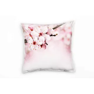 Paul Sinus Art Blumen, Macro, rosa, Kirschblüten, Frühling Deko Kissen 40x40cm für Couch Sofa Lounge Zierkissen - Dekoration zum Wohlfühlen