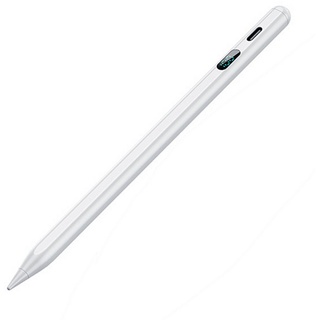 OKWISH Eingabestift Stift Stylus Pen Touchstift Pencil Touchscreen f. Apple iPad 2018-2023 (Bildschirm Leistungsanzeige, Hochpräzise Handflächenerkennung LED-Anzeige Neigungsempfindlich) Magnetisches Pen Kompatibel mit iPad iPad Pro iPad Mini iPad Air weiß