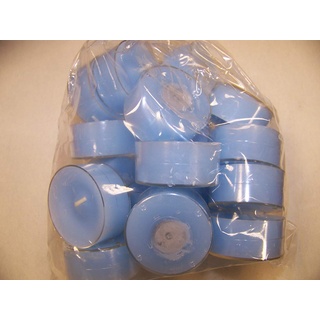 Dänische Teelichter in der Farbe Hellblau (Babyblau), Acryl-Cup, Verpackungseinheit 20 Stück