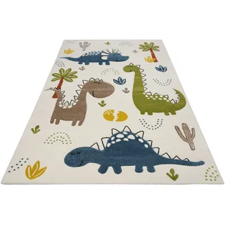 Smart Kids Dino & Friends Kinderteppich 80 x 150 cm Beige/Bunt