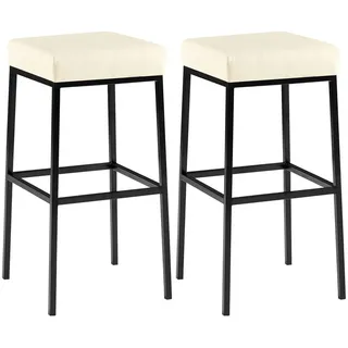 CLP Barhocker Montreal 37 x 78 x 37 cm Schwarz/Creme