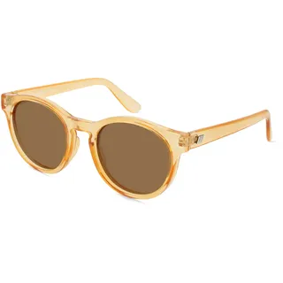 LE SPECS HEY MACARENA Damen-Sonnenbrille Vollrand Rund Kunststoff-Gestell, gelb