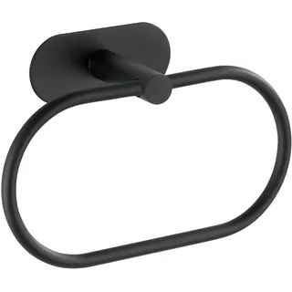 Wenko Handtuchring Edelstahl Schwarz 20,5 x 12,5 x 7,5 cm