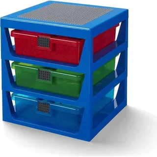 LEGO Schubladenbox 34,6 x 34,6 x 37,9 cm 4-tlg. blau