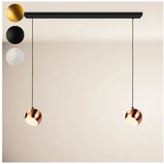 s.luce Pendelleuchte Ball Esstisch-Pendelleuchte 2-5-flammig Ø 20cm Balken 160cm Gold goldfarben