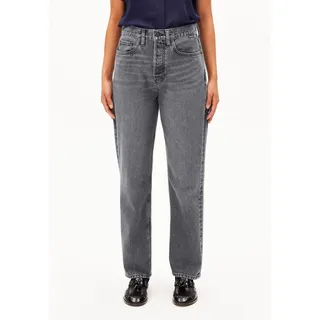 ARMEDANGELS Damen Straight Jeans | 100% recycelte Baumwolle Non Stretch / schwarz 32/32