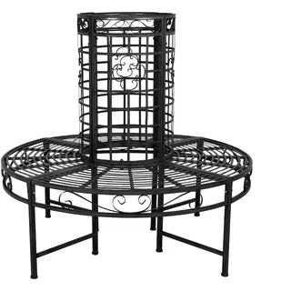 deluke Baumbank 121 x 112 x 121 cm Schwarz