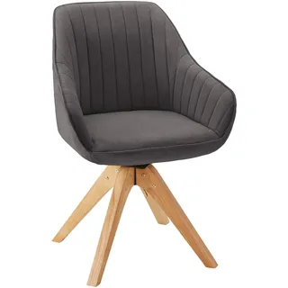 Bessagi Home Armlehnstuhl 'Leonie' Webstoff grau