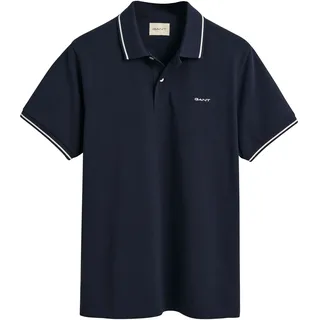 GANT Tipped Piqué Kurzarm-poloshirt Evening Blue 2XL