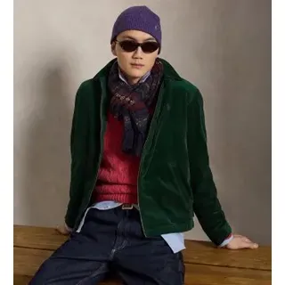 Polo Ralph Lauren für Herren. 710968125501 Wynton-Jacke aus grünem Cord (L), Lässig, Baumwolle