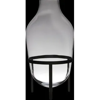 INNA-Glas Bodenvase Glas Camilo auf Standfuß, klar, 75cm, Ø39cm weiß