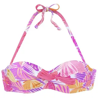 SUNSEEKER Bügel-Bandeau-Bikini-Top Damen Lila/Orange 42 Cup B