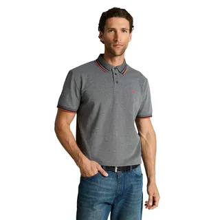Tom Tailor Poloshirt grau/grün XL