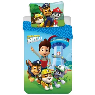BrandMac Bettwäsche PAW Patrol - Wende-Bettwäsche-Set, 135x200 & 80x80, Baumwolle, 100% Baumwolle bunt