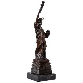 Aubaho Dekoobjekt Bronzeskulptur Bronze Figur USA Freiheitsstatue New York Statue Antik-