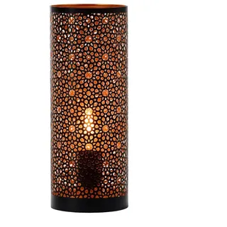 Marrakesch Orient & Mediterran Interior Naziha Tischlampe Schwarz-Gold 30 cm
