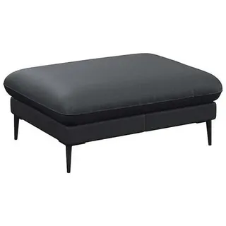 FLEXLUX Pouf Salino, Fußhocker, Sitzhocker, Polsterhocker, Kaltschaum & Stahl-Wellen, Füsse Schwarz schwarz
