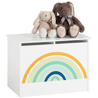 SoBuy Aufbewahrungsbox KMB70, Kinder Spielzeugtruhe Spielzeugkiste mit Deckel Spielzeug Aufbewahrung weiß