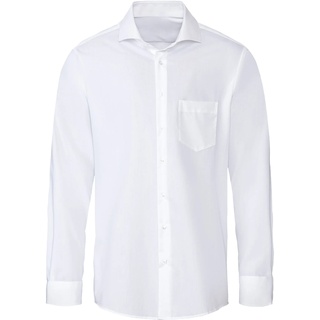 LIVERGY® Herren Hemd regular fit Business bügelfrei (45, weiß)