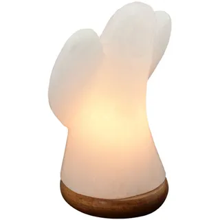 Salzkristall-Tischlampe HIMALAYA SALT DREAMS "Engel" Lampen Gr. Höhe: 19 cm, weiß Dekoleuchten Handgefertigt aus Salzkristall - jeder Stein ein Unikat, H: ca.19 cm