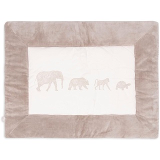 Jollein Krabbeldecke für Baby - Animals, Nougat - Laufgittereinlage - 75x95 cm - Spieldecke Baby - Beige