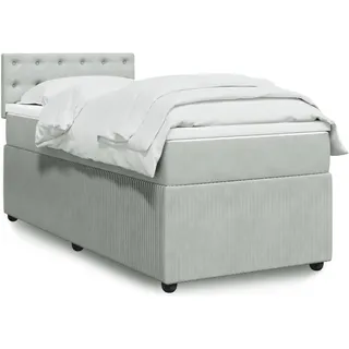 vidaXL Boxspringbett 120 x 190 cm Hellgrau