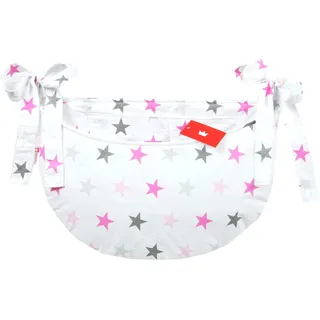 BABYLUX Babybetttasche Organizer BETTTASCHE Spielzeugtasche Tasche Babybett (93. Sterne Rosa)