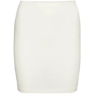 con-ta Damen Schlauchrock, vielseitiges Basic tragbar als Rock, Top, Unterrock, Minirock oder Shirtverlängerung, glatte Optik ohne Seitennähte, für Büro und Freizeit, in Ecru, Gr. XL - XL