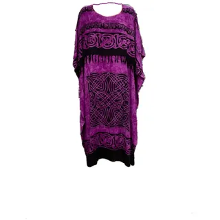 Coole Kaftane New Celtic Kaftan Kaftan-Kleid Plus One Size Coole weiche, kühle Lila Kaftane Purple Black