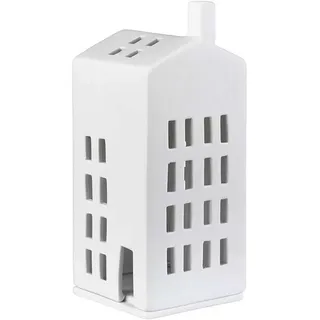 räder Teelichthalter Lichthaus Porzellan Weiß