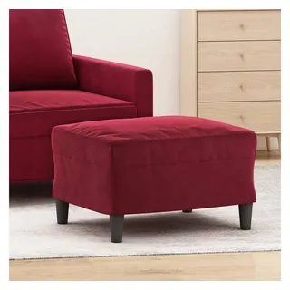 vidaXL Fußhocker Samt 60 x 50 x 41 cm Weinrot