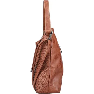 Rieker Damen Schultertasche Umhängetasche Handtasche geknoteter Kordel H1514, Farbe:Braun - Braun