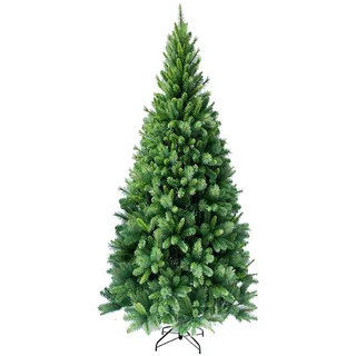RS Trade HXT 1101 Slim Colorado-Mix 240 cm künstlicher PVC Weihnachtsbaum (extra schmal Ø ca. 117 cm) 1160 Spitzen, Schnellaufbau Klappsystem, schwer entflammbar, Tannenbaum inkl. Christbaum Ständer