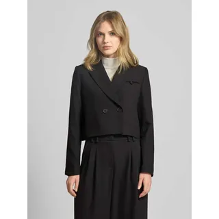 Cropped Blazer mit Reverskragen, Black, L