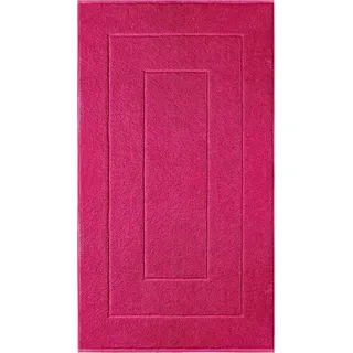 Lashuma Badematte London, Höhe 5 mm, schnell trocknend, Frottee, rechteckig, Rote Badevorlage hochwertig 50x80 cm rot rechteckig | 50 cm x 80 cm x 5 mm