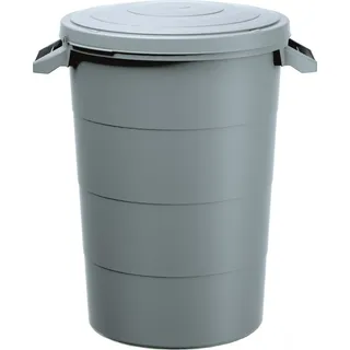 Abfalleimer mit Griffen Abfallbehälter Keden SMOOTH – Grau 80 Liter - Grau
